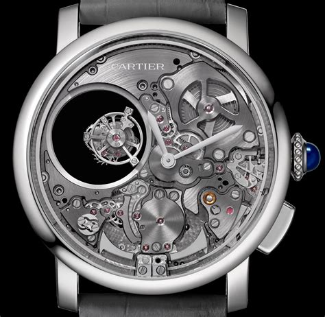 rotonde cartier mysterious|Rotonde de Cartier mysterious movement watch.